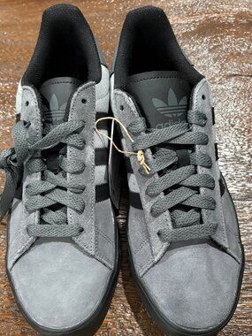 Adidas Campus Vulc Gray Black Classic Tennis Shoes sz 9 Mens 10 Wmn NWT NEW